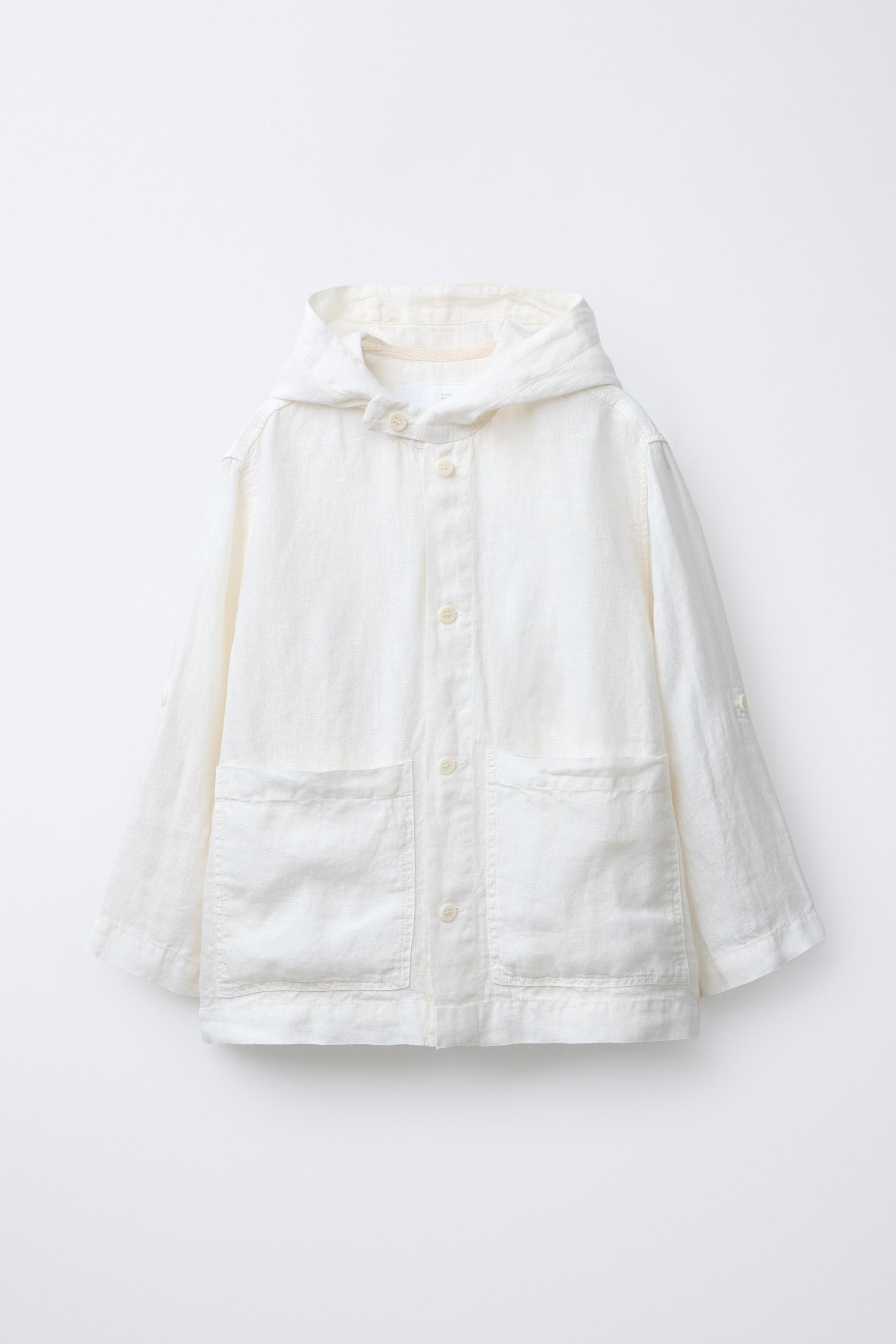 SURCHEMISE CAPUCHE 100 % LIN